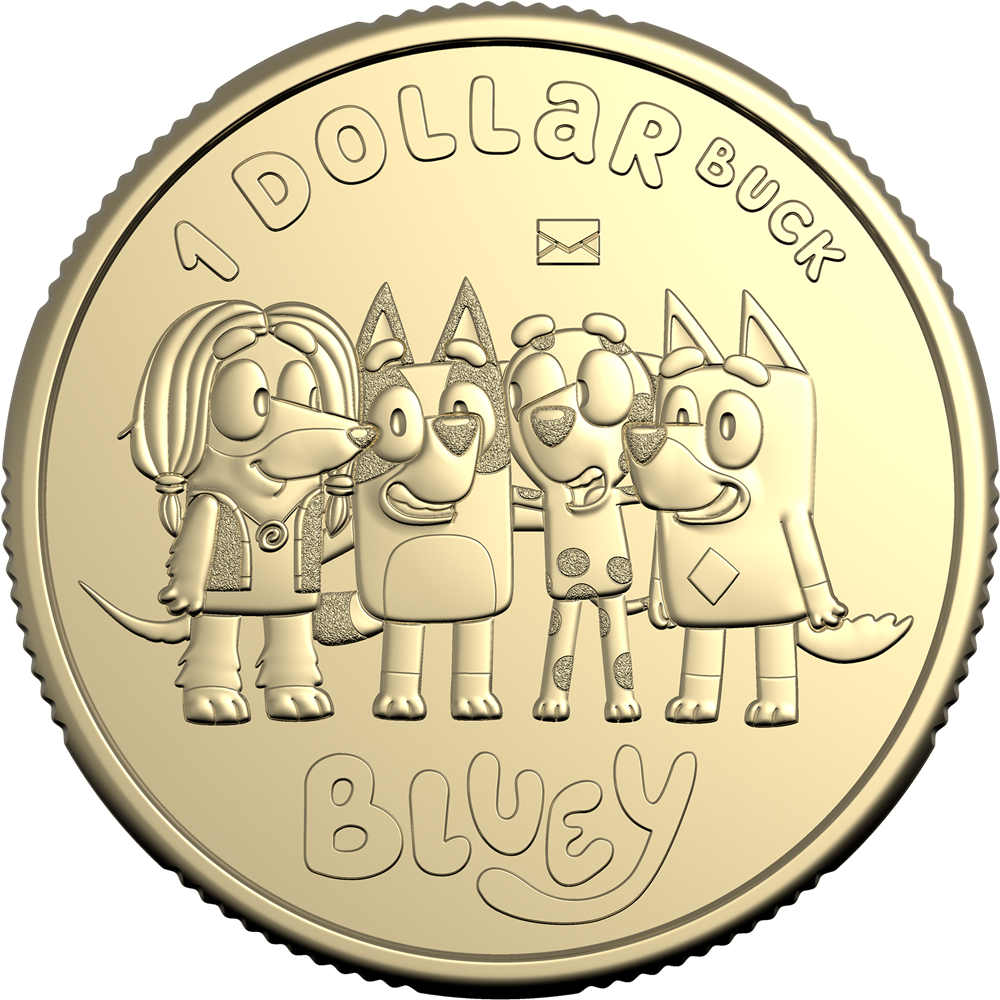 2024 $1 Bluey and Friends Envelope Privy Mark Uncirculated Coin