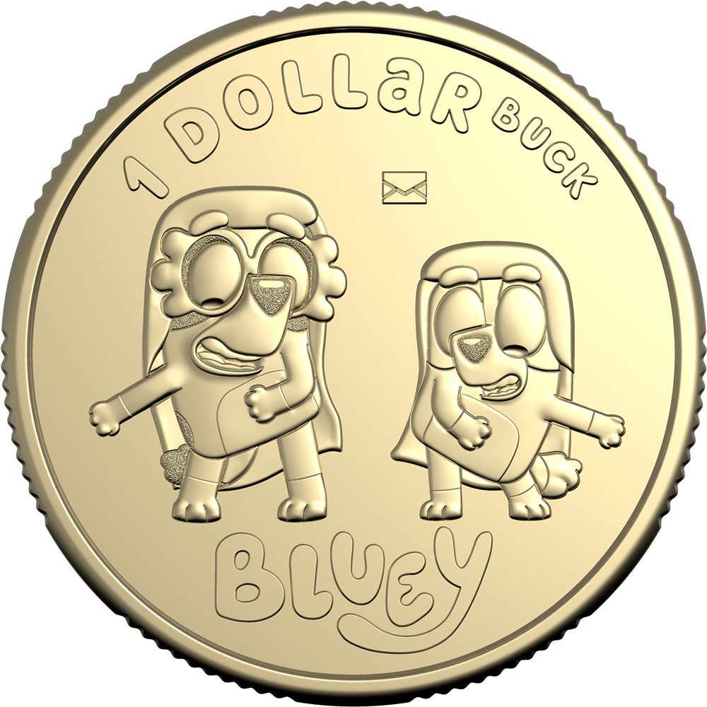 2024 $1 Bluey The Grannies Envelope Privy Mark Uncirculated Coin