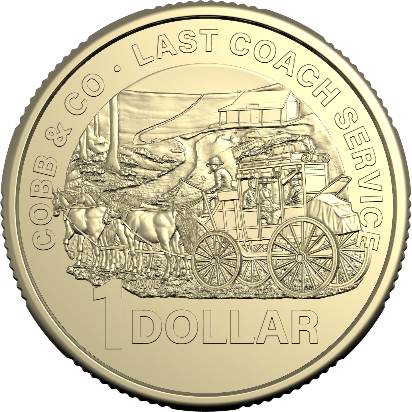 2024 $1 Cobb & Co Centenary of The Last Coach Passenger Service In Australia Uncirculated Coin