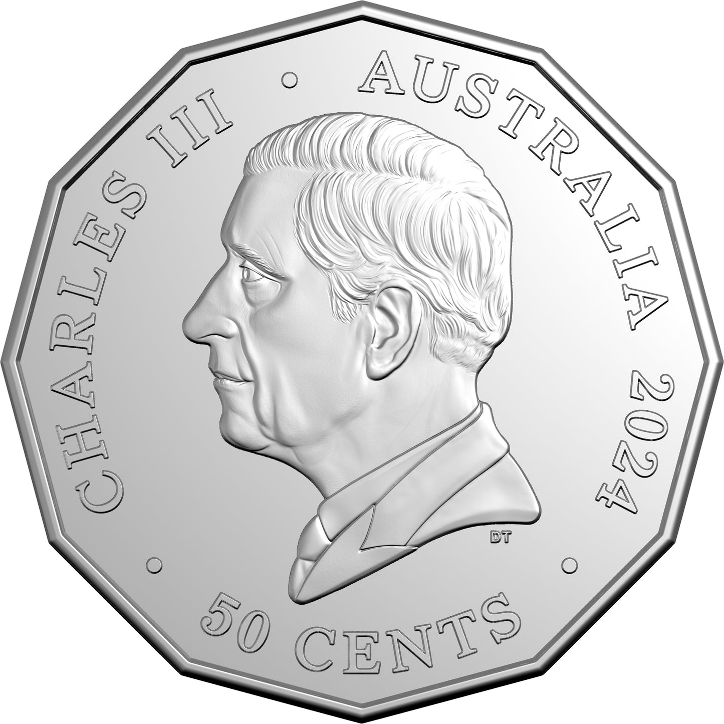2024 50c 50th Anniversary of Countdown Coloured Uncirculated Coin
