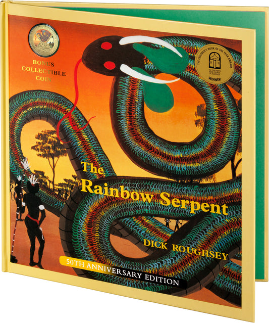 2025 20c 50th Anniversary of The Rainbow Serpent Gold Plated Coloured Uncirculated Coin and Book Set Deluxe Edition