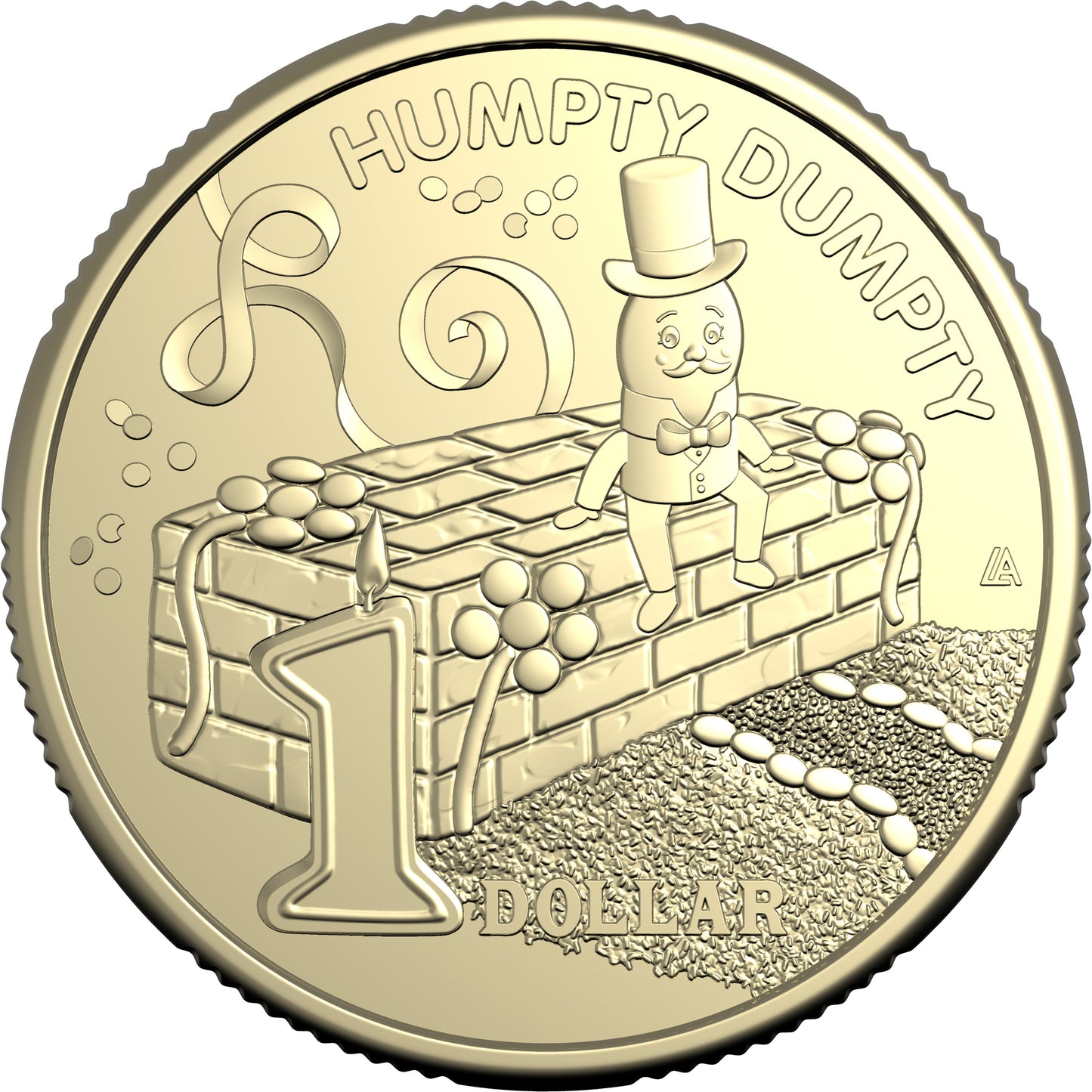 2025 $1 Women's Weekly Children's Birthday Cake Book Humpty Dumpty Uncirculated Coin