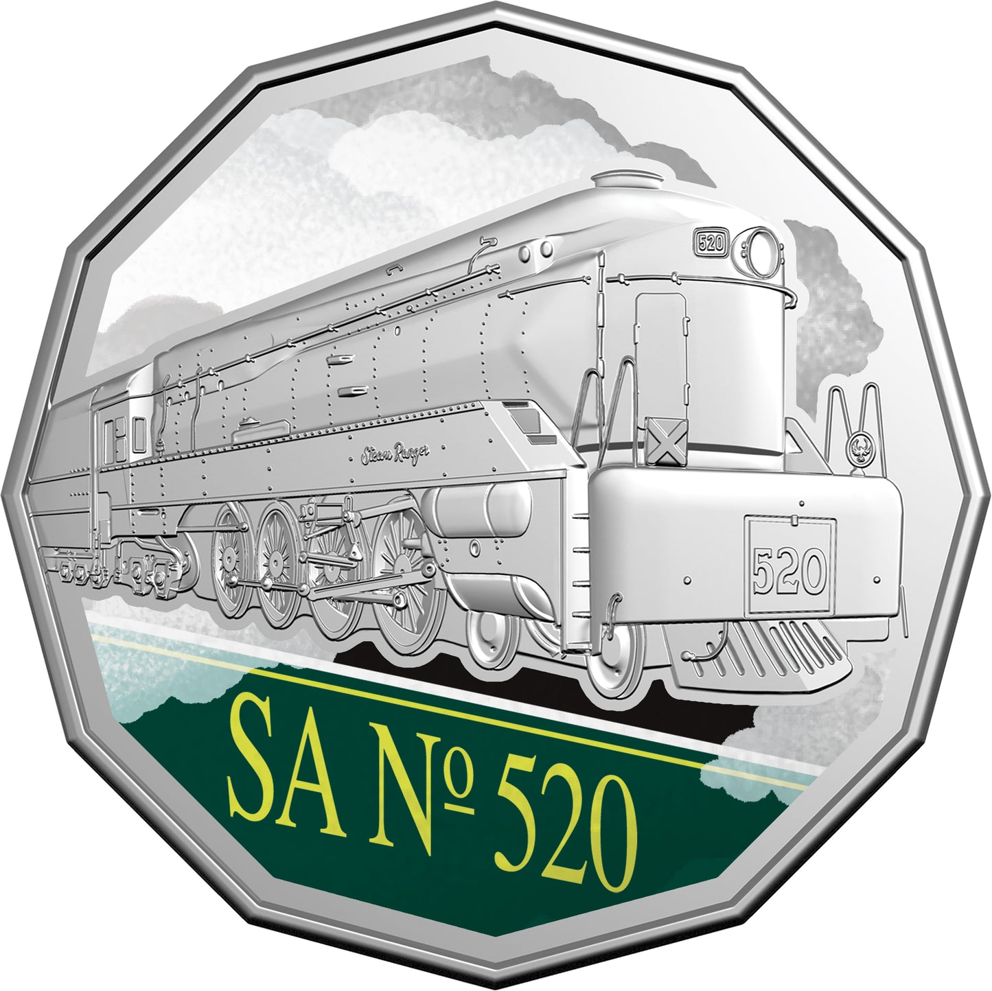 2025 50c Steam Giants Australian Rail Heritage Coloured Uncirculated 7 Coin Set