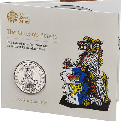 UK 2019 £5 The Queen's Beasts The Yale of Beaufort Uncirculated Coin