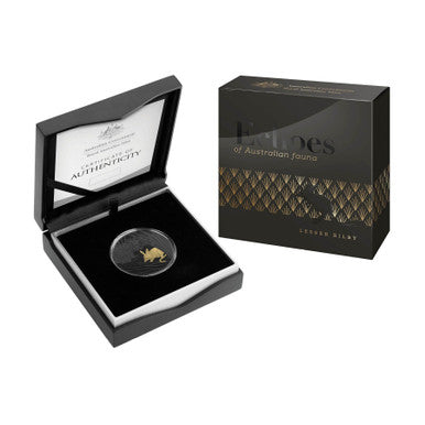 2019 $5 Echoes of Australian Fauna Lesser Bilby Selectively Gold Plated 1oz Silver Proof Coin