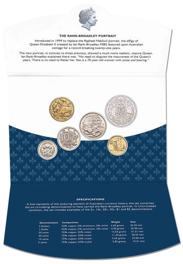 Queen Elizabeth II Ian Rank-Broadley Portrait 1999-2019 Uncirculated 6 Coin Set