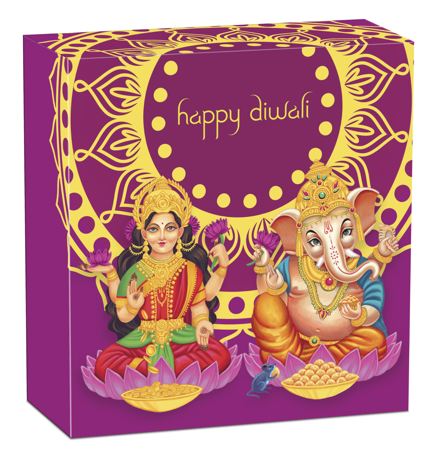 2019 Happy Diwali 1oz Silver Coloured Medallion