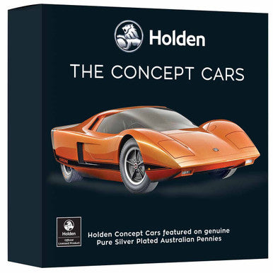 Holden The Concept Cars Silver Plated Enamel Penny 9 Coin Collection