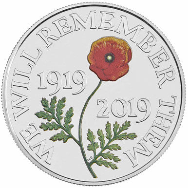 UK 2019 £5 The Remembrance Day Uncirculated Coin
