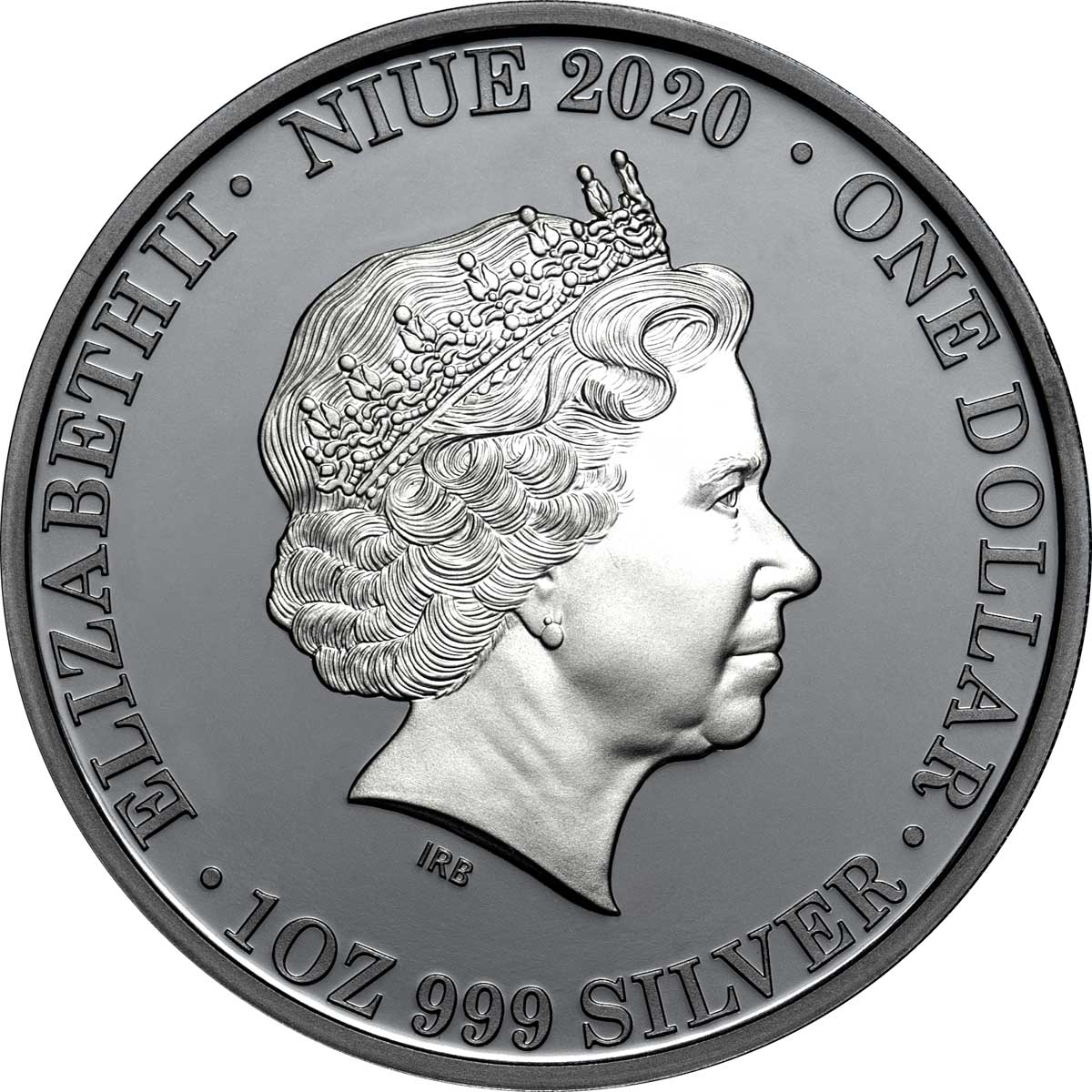 Niue 2020 $1 Australia at Night Echidna 1oz Silver Black Proof Coin