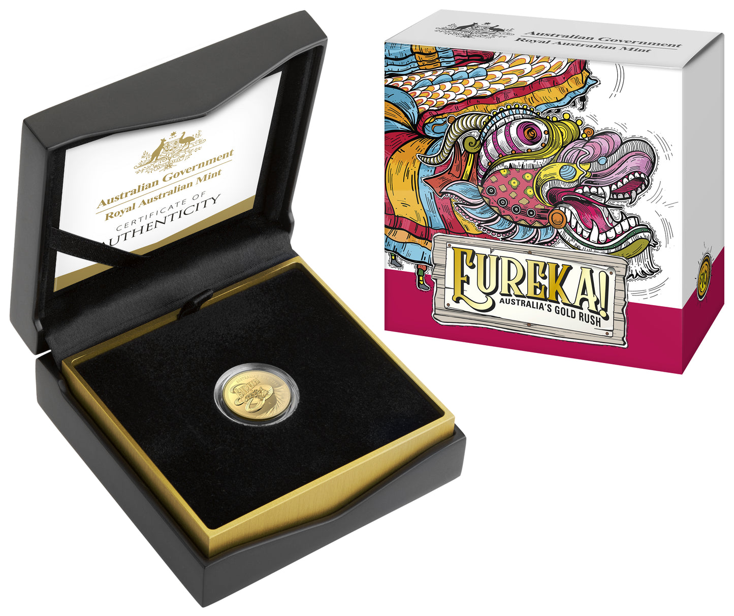 2020 $10 Eureka Australia's Gold Rush 1/10oz Gold Proof Coin