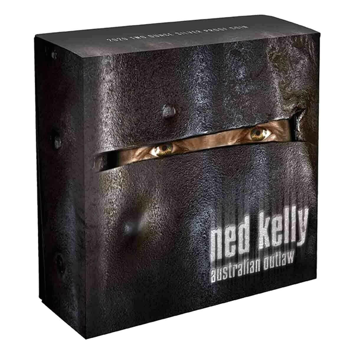 Niue 2020 $5 Ned Kelly Australian Outlaw 2oz Silver Coloured High Relief Proof Coin