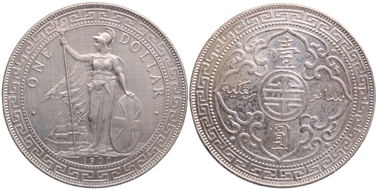 Great Britain 1900B Trade Dollar VF