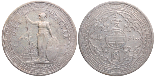 Great Britain 1901B Trade Dollar VF