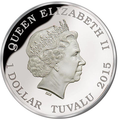 Tuvalu 2015 $1 Deadly and Dangerous Bull Ant 1oz Silver Coloured Proof Coin