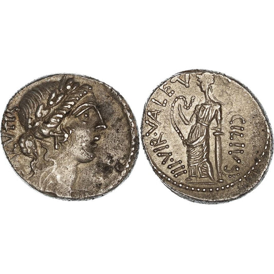 Roman Republic, Mn. Acilius Glabrio, Silver Denarius, 49 BC, VF+