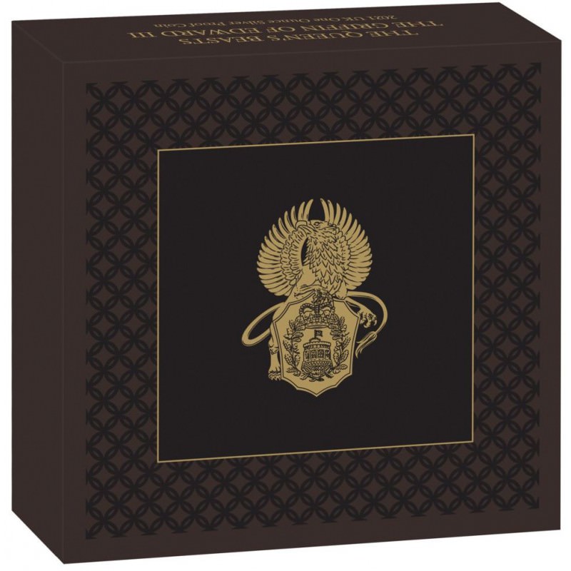 UK 2021 £2 The Queen's Beasts The Griffin of Edward III 1oz Silver Proof Coin