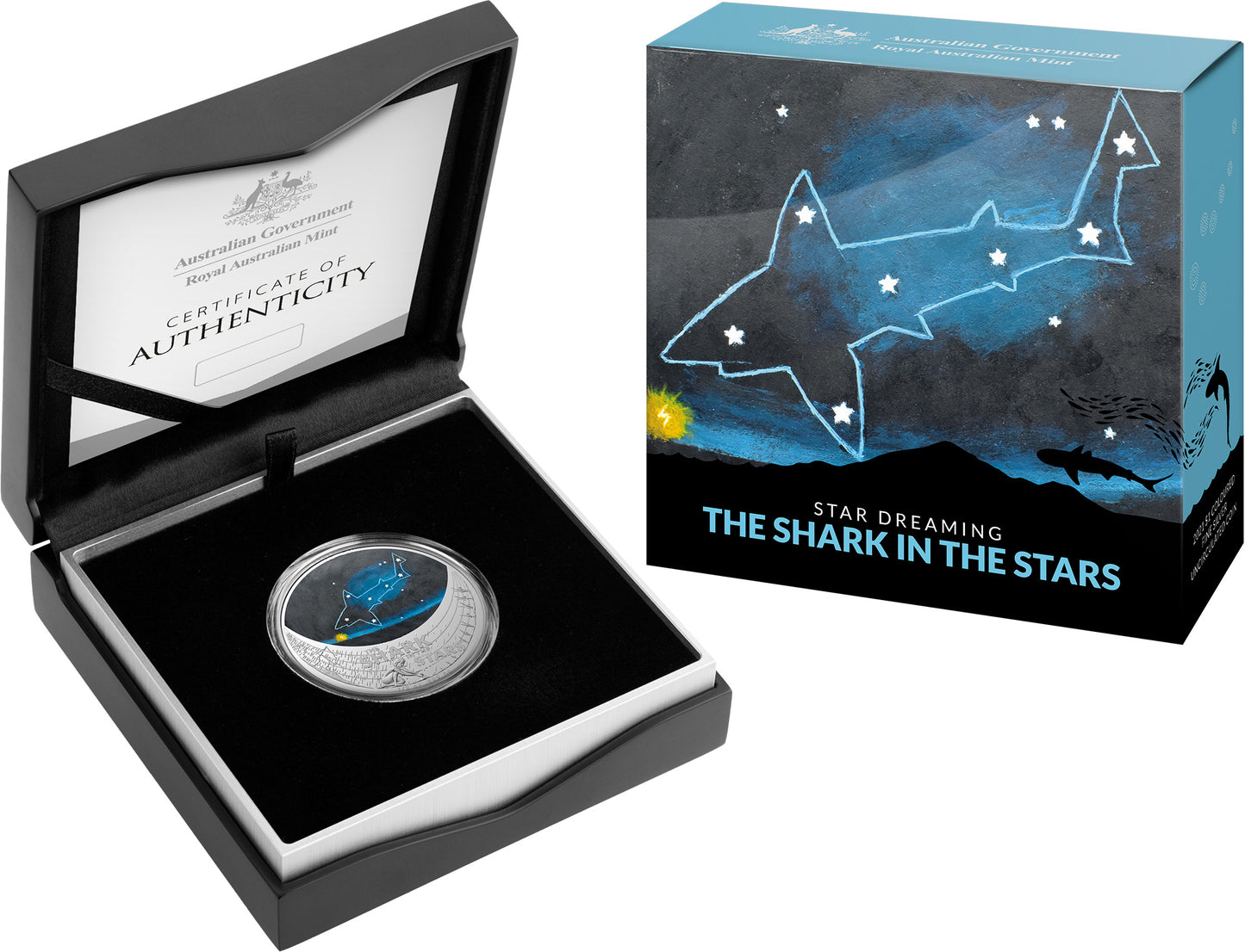 2021 $1 Star Dreaming The Shark In The Stars 1/2oz Silver Coloured Uncirculated Coin
