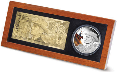2014 $8 Banjo Paterson 5oz Silver Coloured Proof Coin and Note Set