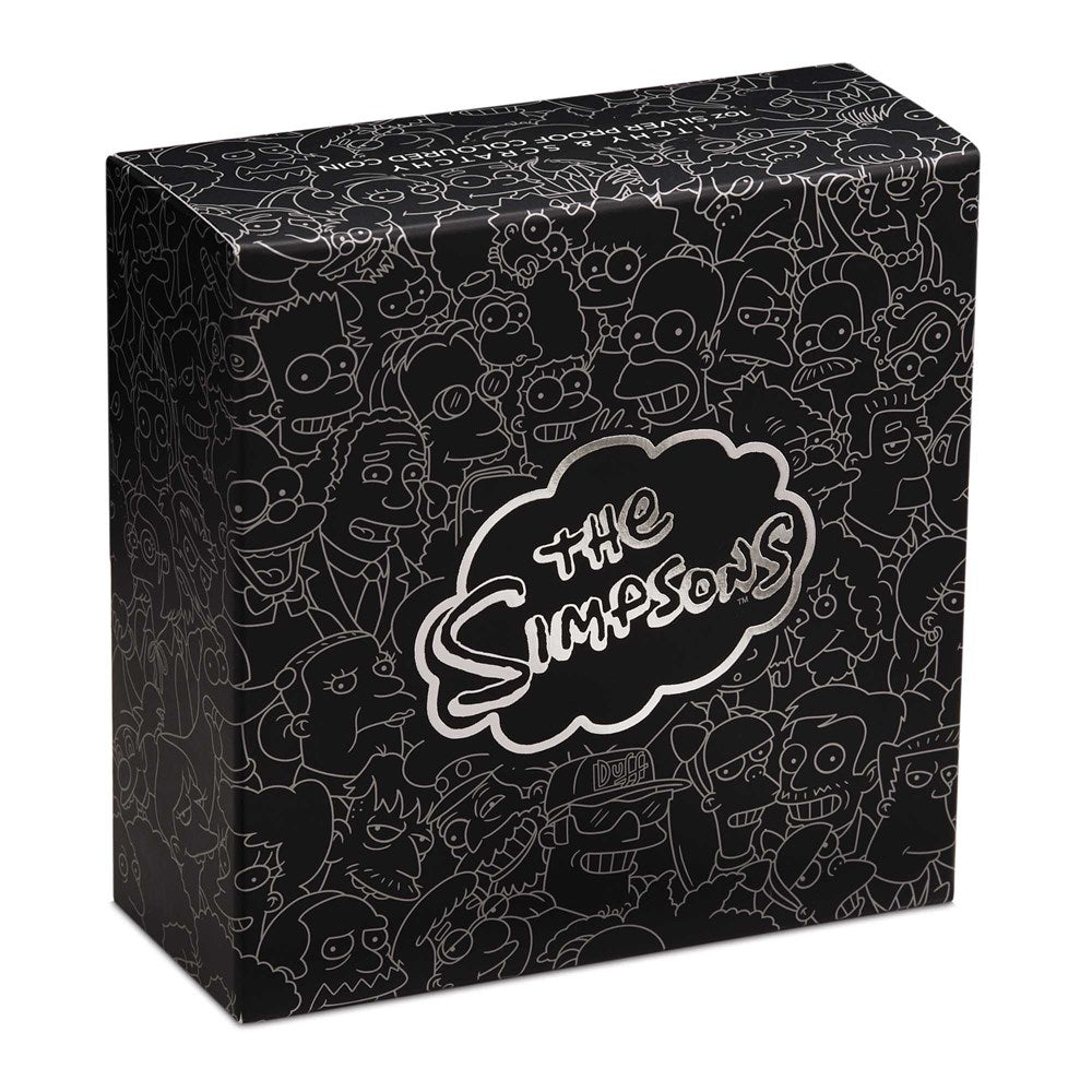 Tuvalu 2021 $1 The Simpsons The Itchy & Scratchy Show 1oz Silver Coloured Proof Coin