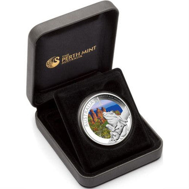 2011 $1 ANDA Sydney Celebrate Australia Greater Blue Mountains 1oz Silver Coloured Proof Coin