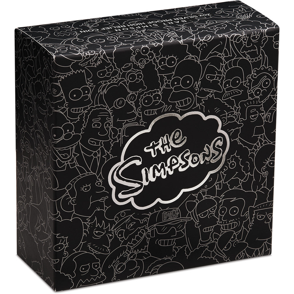 Tuvalu 2022 $2 The Simpsons Bart Simpson 2oz Silver High Relief Proof Coin