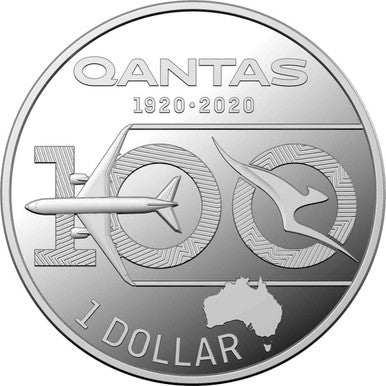 2020 $1 QANTAS Celebrating 100 Years 1/2oz Silver Proof Coin