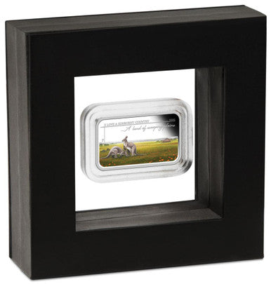 2015 $1 Sunburnt Country Kangaroo 1oz Silver Proof Rectangle Shaped Coin