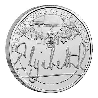 2022 The Queen's Reign Honours and Investitures UK £5 CuNi Brilliant Uncirculated Coin