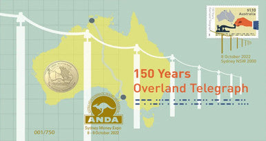 2022 $1 ANDA Sydney 150 Years of Overland Telegraph PNC
