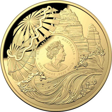 2022 Daintree Forest $100 Gold Coloured Domed Proof Coin