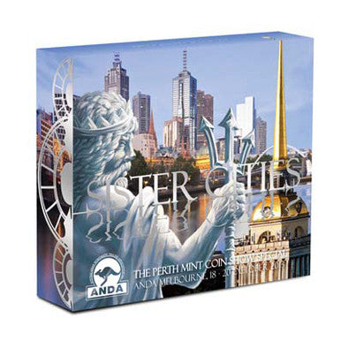 2013 $1 ANDA Melbourne Sister Cities 1oz Silver Hologram Proof Coin