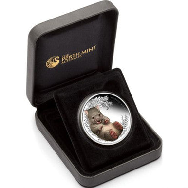 2013 50c Australian Bush Babies II Wombat 1/2oz Silver Coloured Proof Coin