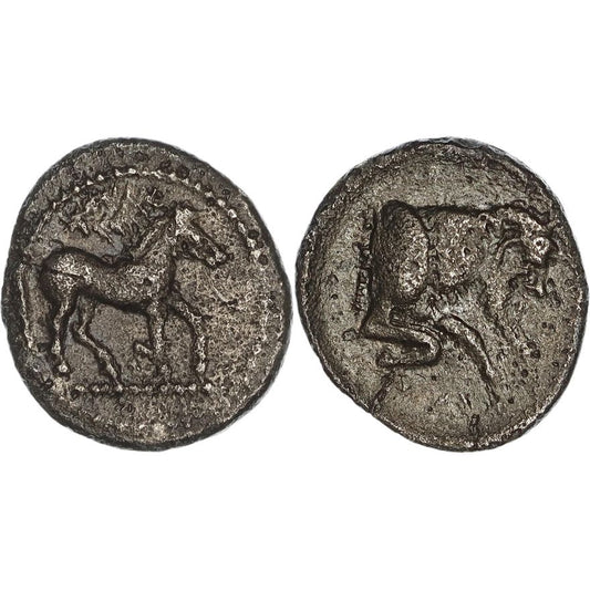 Sicily, Gela, Silver Litra, 465-450 BC, VF
