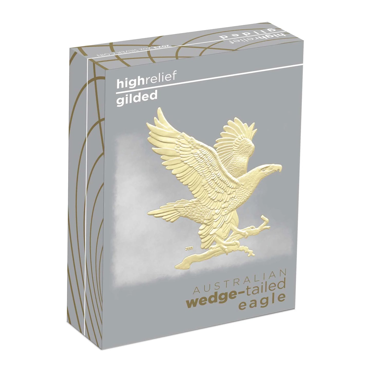 2023 $2 Australian Wedge-Tailed Eagle 2oz Silver High Relief Gilded Proof Coin