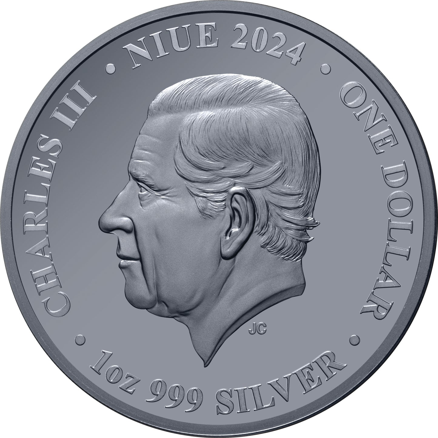 Niue 2024 $1 Chess The Knight 1oz Silver Black Proof Coin