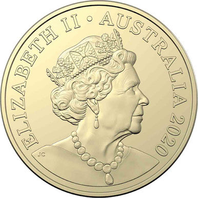 2020 $2 End of The Second World War 75th Anniversary 'C' Mintmark Coloured Uncirculated Coin