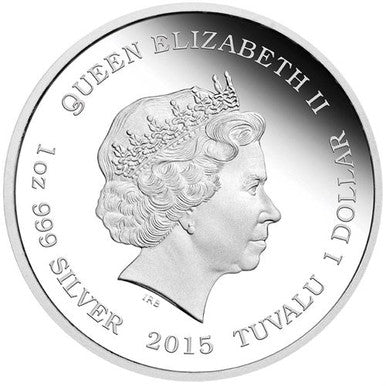 Tuvalu 2015 $1 Lunar Good Fortune Year of The Goat Wealth & Wisdom 1oz Silver Proof 2 Coin Set