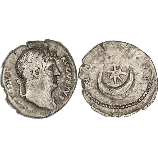 Roman Empire, Hadrian, Silver Denarius, 125-128 AD, nVF