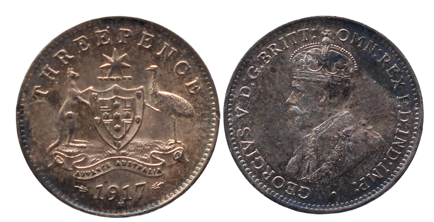 1917m Threepence UNC