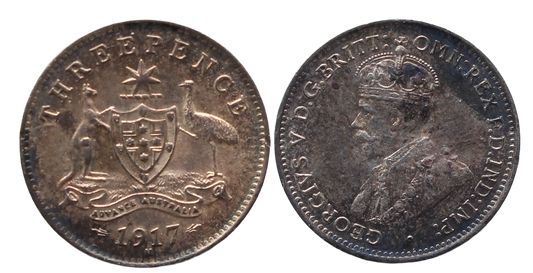 1917m Threepence UNC