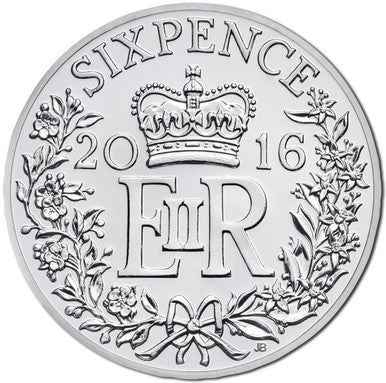 UK 2016 6p The Silver Six Pence Coin