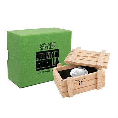 Niue 2015 $2 Endangered Species Mountain Gorilla 1oz Silver Proof Coin