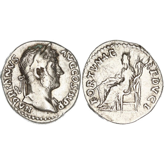 Roman Empire, Hadrian, Silver Denarius, 134-138 AD, gF