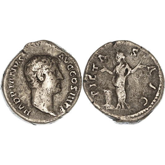 Roman Empire, Hadrian, Silver Denarius, 134-138AD, gF