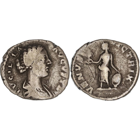 Roman Empire, Lucilla, Silver Denarius, 166-169 AD, nF