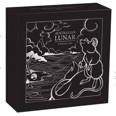 2020 50c Lunar Mouse 1/2oz Silver Coloured Coin