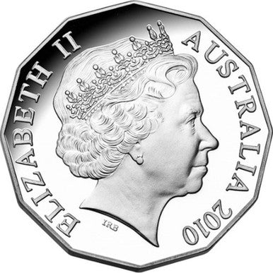 2010 50c Australia Day Selectively Gold Plated Silver Proof Coin