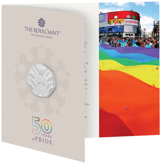 UK 2022 50p 50 Years of Pride Uncirculated Coin