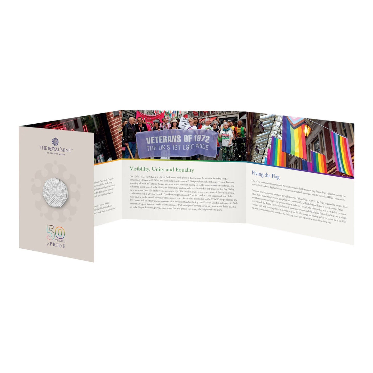 UK 2022 50p 50 Years of Pride Uncirculated Coin
